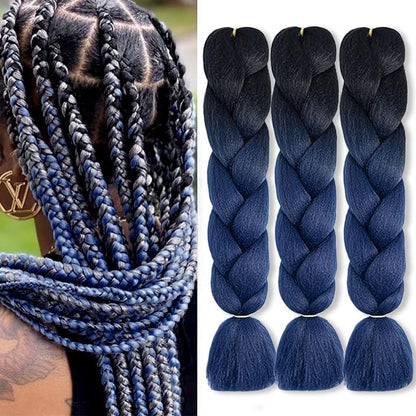 Ombre Braiding hair synthetic Crochet braids twist 24inch 3pcs/lot 100g Ombre two three tone Jumbo braid hair extensions Dreadlocks
