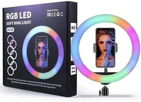 10" Replaceable Selfie Ring Light, Without Tripod, 32 Color Modes, Dimmable LED Ring Light for iPhone and Android, TikTok, Live Stream, YouTube, Makeup