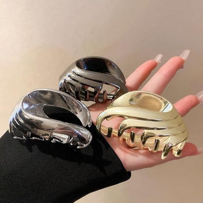 3Pcs Hair Clips,Three 3 Colors Of Metal Hair Clips, 4Inch Exquisite Geometry Designs Hair Jaw Clips Fashion Style Hair Clips For Hair Accessories For Women Girls Gift