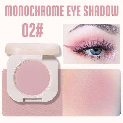 Monochrome Matte Eyeshadow Singles, Pink Eyeshadow Makeup, Neutral Matte Pressed Powder Single Vegan Eye Shadow, Highly Pigmented Natural Eyeshadow Palette Long Lasting Naturing-Looking Pink 02#