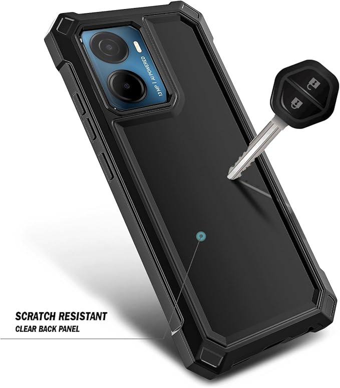 for Cricket Magic 2 5G Case (2024), AT&T Propel 2 5G with [Built-in Screen Protector], [9FT Military Grade Drop Tested] Full-Body Protective Shockproof Bumper Case (Black)