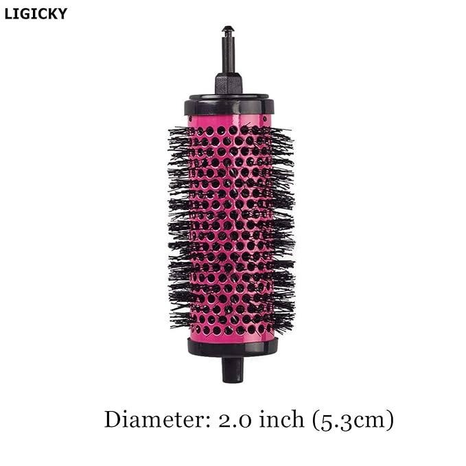 LIGICKY Blowout Brush Set with 2.0’’ Detachable Barrels Round Brushes Hair Styling Tool, 1 Handle 5 Barrels, Medium