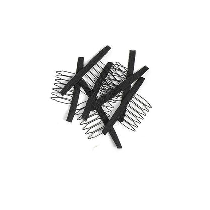 20 Pieces Wig Combs Wig Clips Wig Combs to Secure Wig 7-teeth Wig Accessories Tools For Making Wig Caps Wig Comb (Black,20 Pcs)