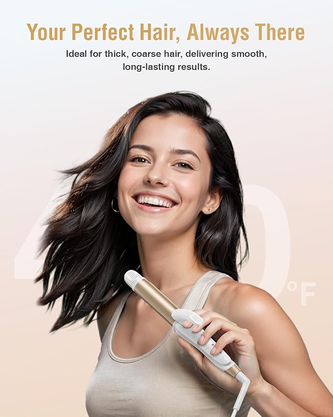 Europe Travel Curling Iron Mini: Dual Voltage Curling Iron for Traveling - Mini Travel Curling Irons 1 Inch with US Plug,Gold 450℉