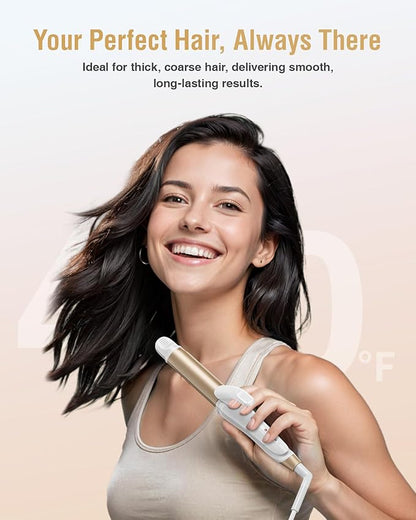Europe Travel Curling Iron Mini: Dual Voltage Curling Iron for Traveling - Mini Travel Curling Irons 1 Inch with US Plug,Gold 450℉