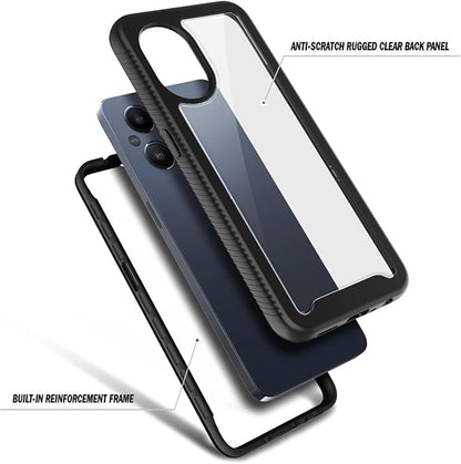 NZND for OnePlus Nord N20 5G Case with Built-in Screen Protector, [16FT Military Grade Drop Tested] Full-Body Protective Shockproof Rugged Bumper Case (Black)