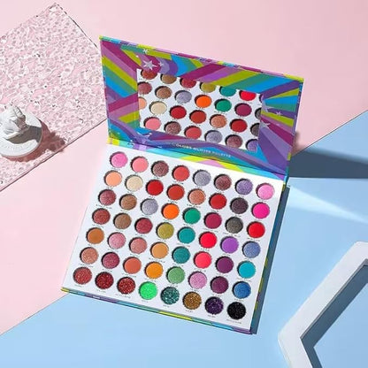 56 Shades Matte Shimmer Eye Shadow Palette Makeup Glitter Eyeshadow Palette Colorful Pressed Powder Makeup Pallet for Women