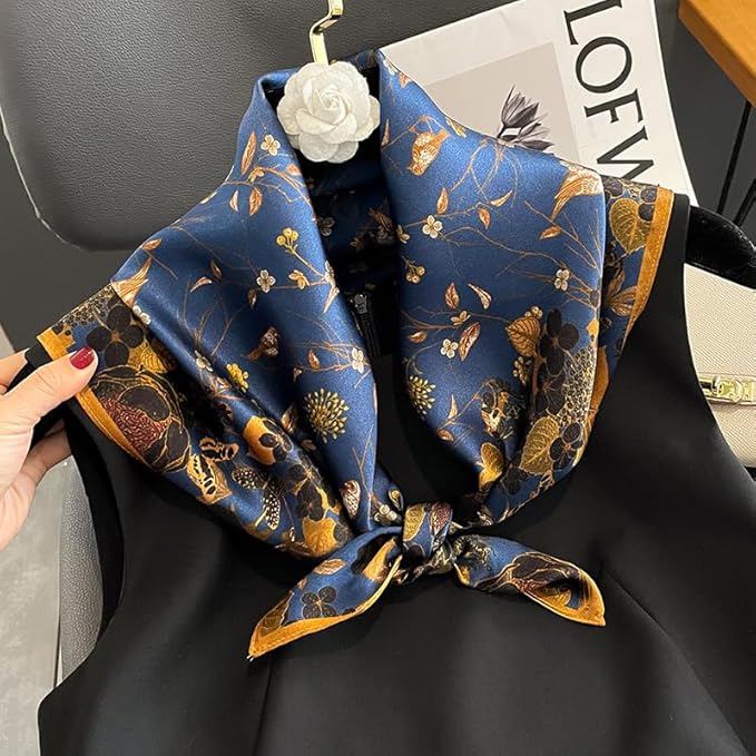 100% Pure Mulberry Silk Scarfs 26"x26" Square Scarf Women Neckerchief Headscarf hair scarf bandana Gift Packed