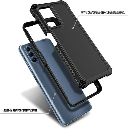 NZND Compatible with Nokia G100 Case (N150DL) /Nokia C300 (N155DL) with [Built-in Screen Protector], Full-Body Protective Shockproof Rugged Bumper Cover, Impact Resist Phone Case (Black)