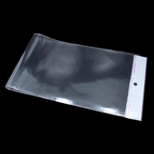 PABCK 100 Pack (Available Size 4.13x21.6 inch) Clear Self Adhesive Straight Hair Packaging Bags with Hang Hole Wigs Hair Storage Beauty Personal Care Hair Care Extensions Wigs Accessories