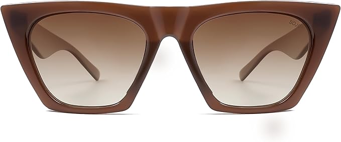 SOJOS Trendy Oversized Square Cateye Polarized Sunglasses Womens Big Frame Shades SJ2115