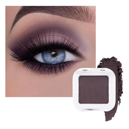 evpct Matte Eggplant Purple Eye Shadow Palette Makeup for Older Women, Deep Dark Plum Cream Eyeshadow Palette Single for Older Women Matte, Monochrome High Pigment Mini Eyeshadow Sombra Para Ojos, 15