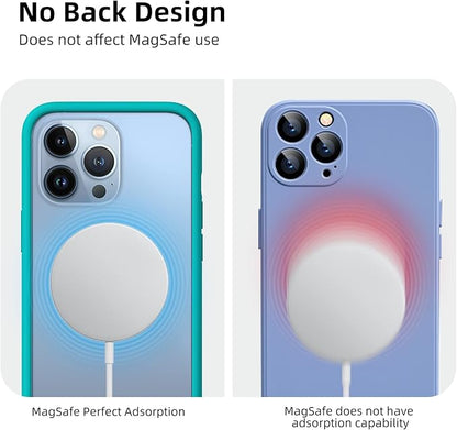 K TOMOTO Compatible with iPhone 13/13 Pro Bumper Case (6.1 Inch), Liquid Silicone Frame Bumper Case [Raised Edge Protection] [Drop Protection] [Silky and Soft Touch], Teal