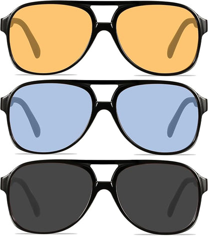YDAOWKN Retro Aviator Sunglasses for Women Mens Large Frame Classic Vintage 70s Sun Glasses Aviators