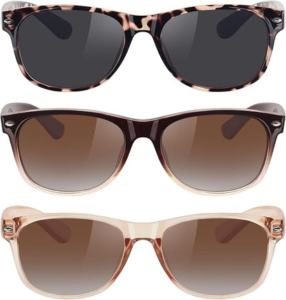 MEETSUN Classic Polarized Sunglasses for Women Men Trendy Retro Sun Glasses for Driving UV Protection (3 Pack)