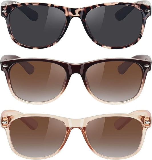 MEETSUN Classic Polarized Sunglasses for Women Men Trendy Retro Sun Glasses for Driving UV Protection (3 Pack)
