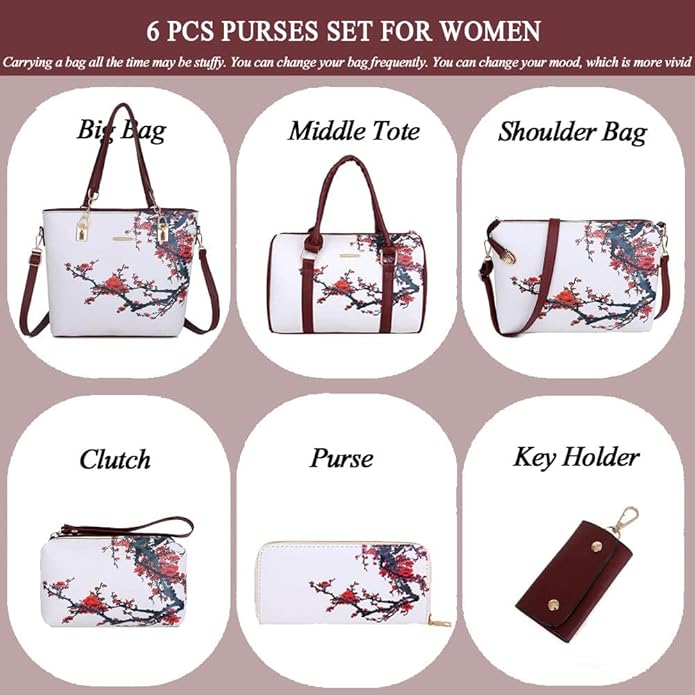 2E-youth Designer Purses and Handbags for Women Satchel Shoulder Bag Tote Top Handle Bag