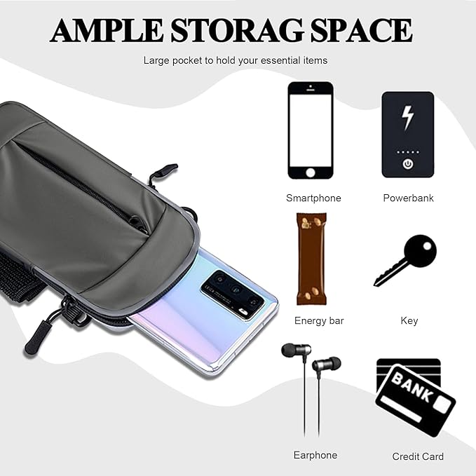 Phone Holder for Running Armband Sports,Cell Phone Purse Small Crossbody Bags for Women Men Kids, iPhone 11 12 13 14 15 Pro Max Xs Xr X 8 7 Plus SE Mini Galaxy Ultra S24 Note Arm Bands Pouch