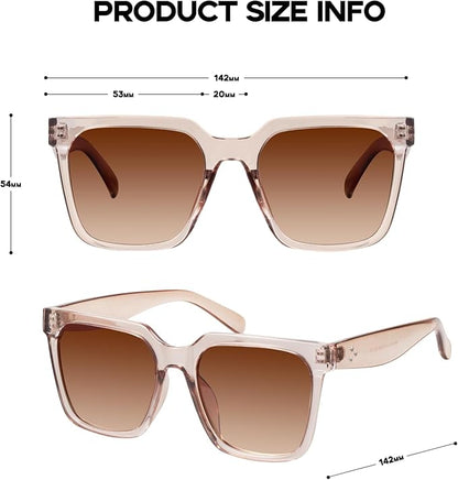 mosanana Oversized Square Sunglasses for Women Simple Trendy Style MS51917