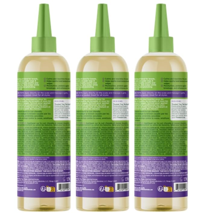 ORS Olive Oil Braidzone Soothing Scalp Oil with Lavender, Acai & Biotin for Nourishment 4.3 oz (Pack of 3)