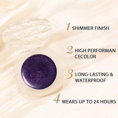 Monochrome Matte Eye Shadow Makeup Palette, Highly Pigmented Dark Purple Eyeshadow Palette, Shimmer Pressed Powder Eyeshadow Makeup,Single Vegan Eye Shadow,Daily Evening Women Girls Eyeshadow Gift 05