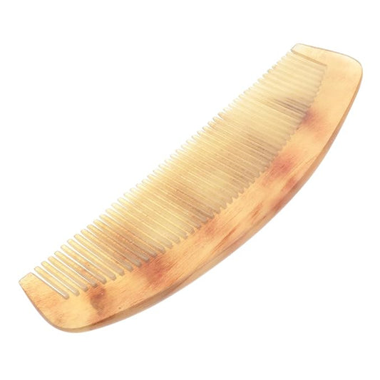 1Pc Brown Natural Ox Horn Comb of Hair No Static Health Care Hair Brush Hairdressing Comb for Hair, Styling Tools and Appliances Hair Care