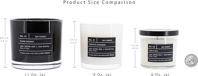 Lulu Candles | Santal | Smells Woodsy & Elegant | Luxury Scented Soy Jar Candle | Hand Poured in The USA | Highly Scented Long Lasting (6 Oz.)