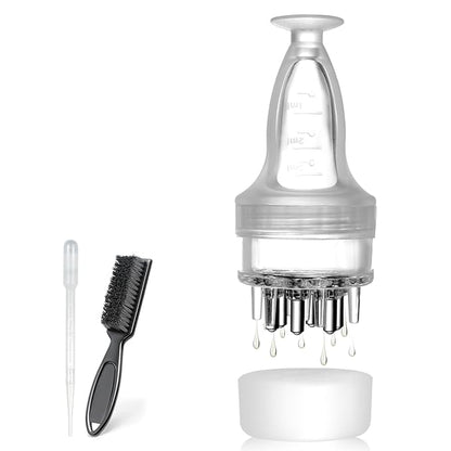 Minoxidil Applicator, Scalp Oil Applicator - Transparent easy to Observe, Easy to Clean, Controlled Flow Rate - Ideal for Minoxidiland & Wild Growth Hair Oil