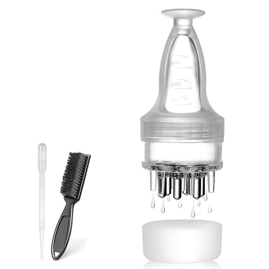 Minoxidil Applicator, Scalp Oil Applicator - Transparent easy to Observe, Easy to Clean, Controlled Flow Rate - Ideal for Minoxidiland & Wild Growth Hair Oil
