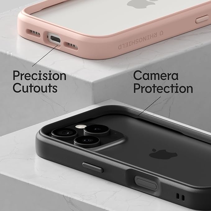 RhinoShield Bumper Case Compatible with [iPhone 16] | CrashGuard - Shock Absorbent Slim Design Protective Cover 3.5M / 11ft Drop Protection - Black