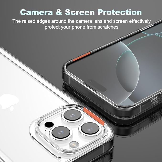 for iPhone 16 Pro Max Clear Bumper Frame No-Back Case, Slim Fit Ultra-Light Anti-Yellowing Transparent Protection Heat Dissipation Phone Cover Case 6.9" 2024
