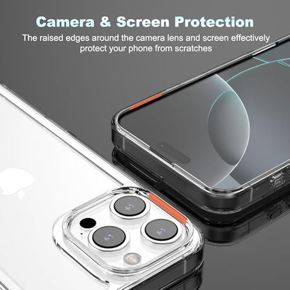 for iPhone 16 Pro Max Clear Bumper Frame No-Back Case, Slim Fit Ultra-Light Anti-Yellowing Transparent Protection Heat Dissipation Phone Cover Case 6.9" 2024