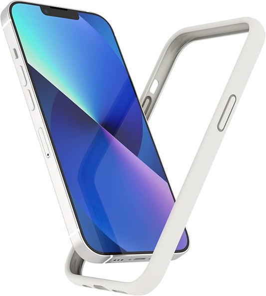 K TOMOTO iPhone 13/13 Pro Bumper Case (6.1 Inch), Liquid Silicone Bumper with Shock-Absorb, Raised Edge Protection, Drop Protection, Silky and Soft Touch Frame, White