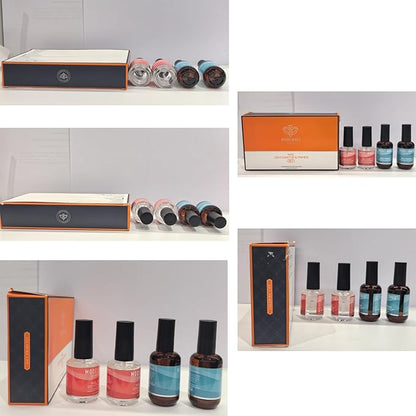 Modelones 4Pcs Nail Dehydrator and Primer, Acid Free Natural Nail Prep Dehydrate & Bond Primer, Bonding Primer for Acrylic Powder Nail Supplies