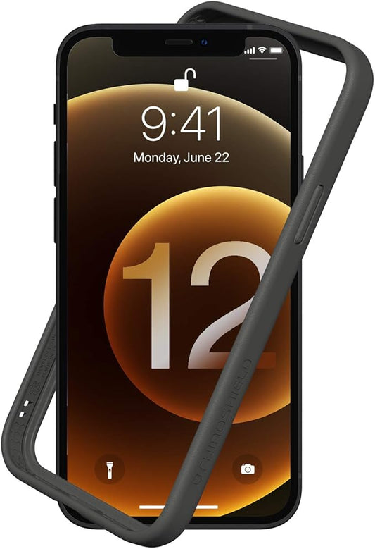 RhinoShield Bumper Case Compatible with [iPhone 12 Pro Max] | CrashGuard NX - Shock Absorbent Slim Design Protective Cover 3.5M / 11ft Drop Protection - Graphite