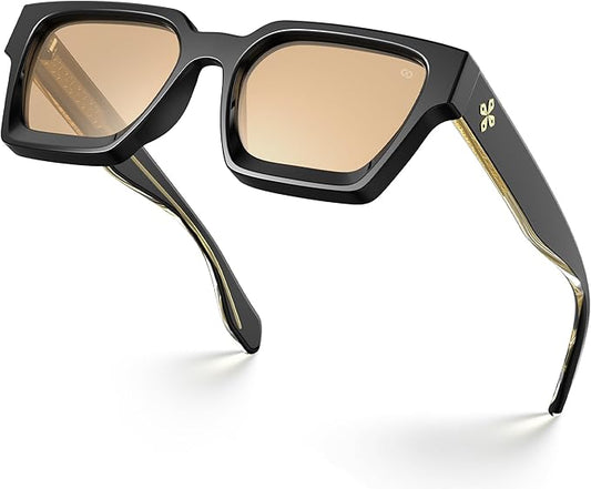 VISOONE Fashion 100% UV400 Protection Rectangle TR90 Y2K Sunglasses Accessories for Women Men RIVER
