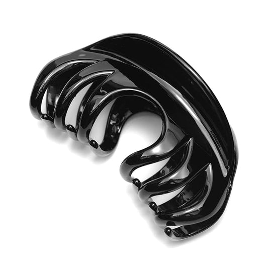 4 Inch Hair Claw for Women, Pretty Clip, Grip for Thick Hair, Black