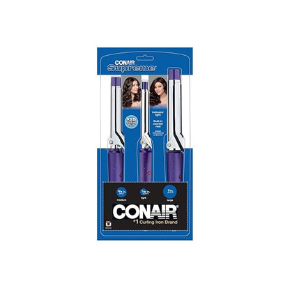 Conair Supreme Curling Iron Combo Pack, 1/2", 3/4", & 1", Set of 3