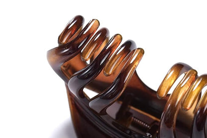 4 Inch Hair Claw for Women, Pretty Clip, Grip for Thick Hair, Coffee