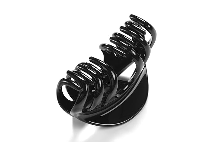 4 Inch Hair Claw for Women, Pretty Clip, Grip for Thick Hair, Black