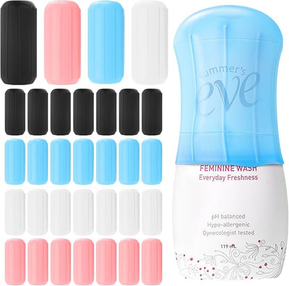 32 Pack Elastic Sleeves for Leak Proofing Travel,Silicone Leak Proof Sleeves for Travel Container in Luggage, Reusable Accessory for Cruise Ship Essentials for women Men