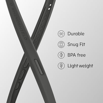 RhinoShield Bumper Case Compatible with [iPhone 15 Pro Max] | CrashGuard - Shock Absorbent Slim Design Protective Cover 3.5M / 11ft Drop Protection - Graphite