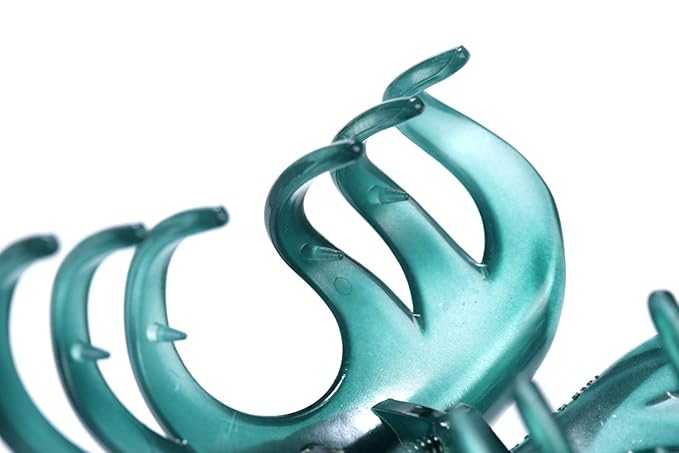 4 Inch Hair Claw for Women, Pretty Clip, Grip for Thick Hair, Niagara Blue