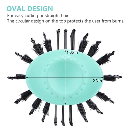 Hot Air Brush, Aima Beauty Professional One Step Hair Dryer & Volumizer 4 in 1 Upgrade Anti-Scald Negative Ionic Technology for All Hair Types, Light Green