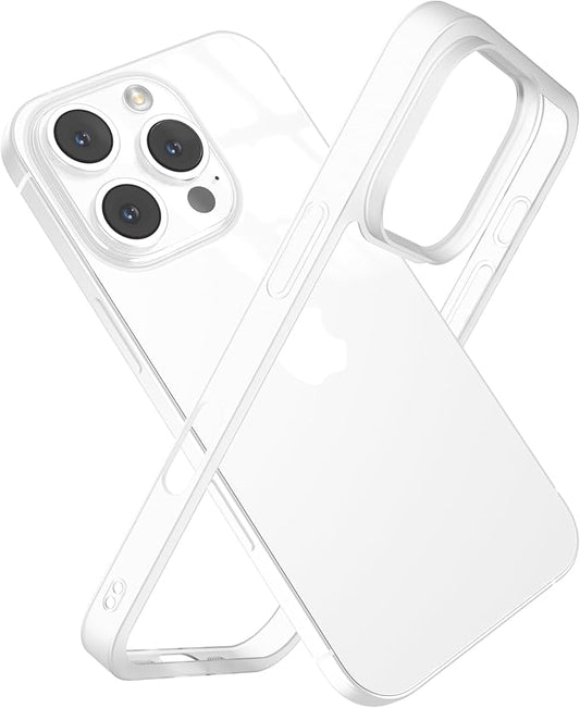 for iPhone 16 Pro Frosted Translucent Bumper Case, Ultra-Thin Ultra-Light Heat Dissipation Hard PC Frame No-Back Phone Cover Case 6.3" 2024