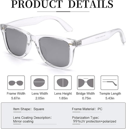 Myiaur Classic Sunglasses for Women Polarized Driving Anti-Glare UV Protection