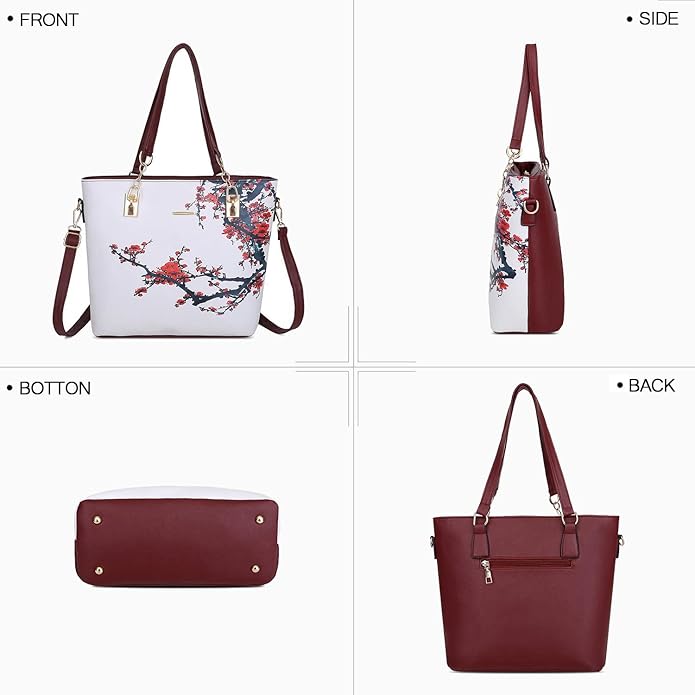 2E-youth Designer Purses and Handbags for Women Satchel Shoulder Bag Tote Top Handle Bag