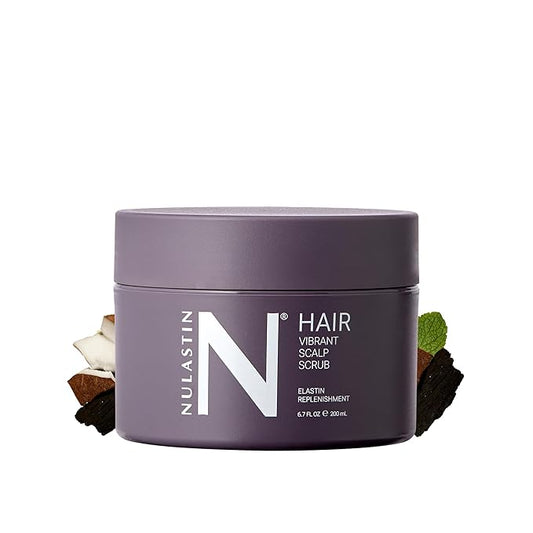 NULASTIN Vibrant Scalp Scrub - Pre-Shampoo Scalp Exfoliator & Cleanser - Weekly Treatment to Detoxify & Prep - Support a Healthy Skin Barrier & Hair - Vegan & Color-Safe (6.7 Fl Oz)