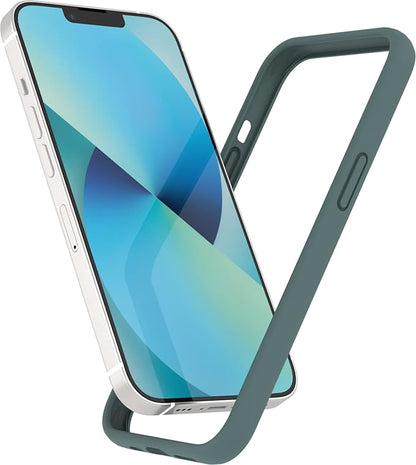K TOMOTO Compatible with iPhone 13 Mini Bumper Case (5.4 Inch), Liquid Silicone Frame Bumper Case [Raised Edge Protection] [Drop Protection] [Silky and Soft Touch], Pine Green