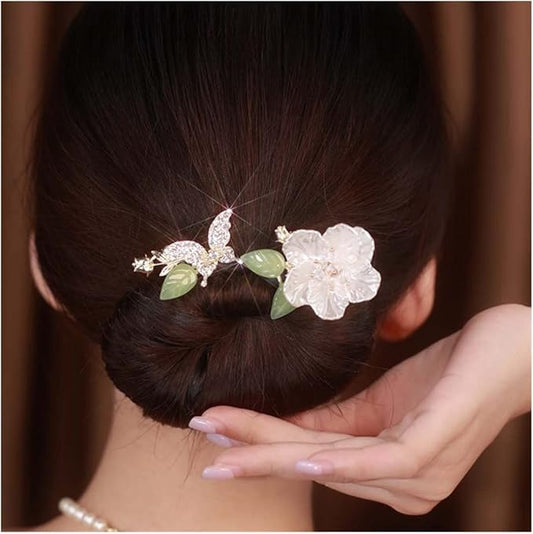Ins Style Elegant Lazy Hair Curler, Crystal Hair Bun Maker, French Twist Hairstyle Bun Hair Accessories